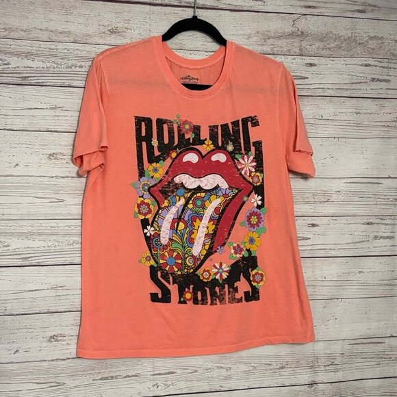🦃 The Rolling Stones Flower Lips Graphic T Small - Picture 2 of 4